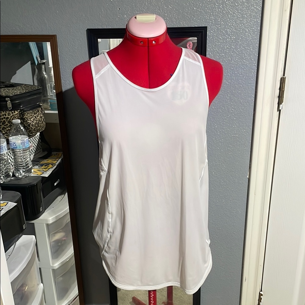 Lululemon Athletica White Sleeveless Tank Top